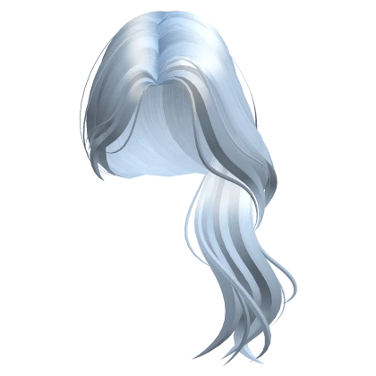 Wavy Over the Shoulder Side Part (Sky Blue)