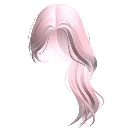 Wavy Over the Shoulder Side Part (Pink)