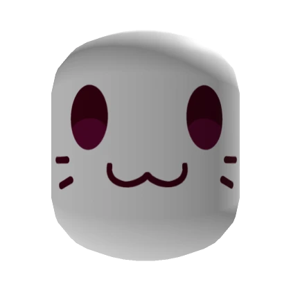 Cute Chibi Cat Face [Institutional White]