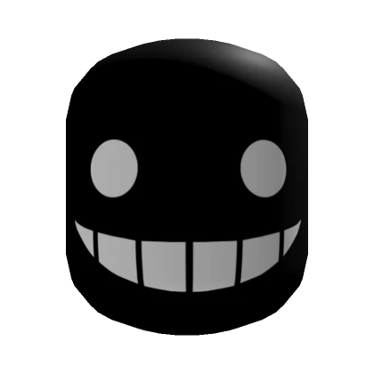 Creepy Smile Grin Face [Jet Black]