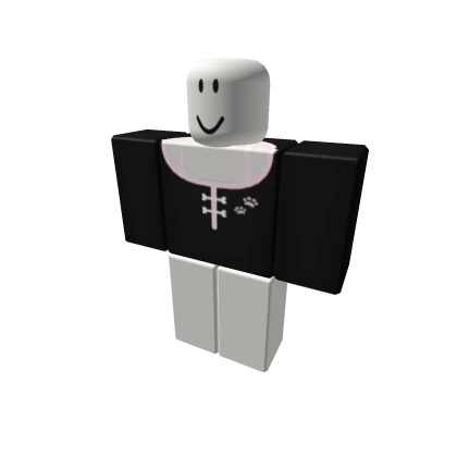 fluffy black cat onesie top 🐈‍⬛🎀