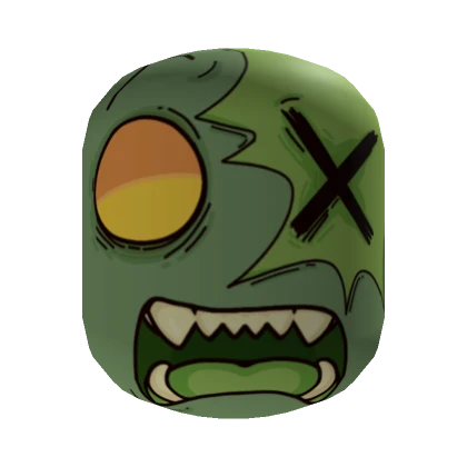 Half-Blind Zombie Face [Moss Green]