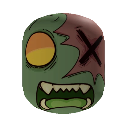 Half-Blind Zombie Face Red Scar [Moss Green]