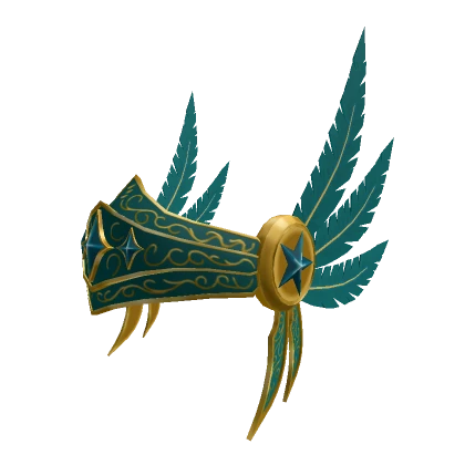 Teal Royal Feathered Helm