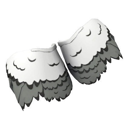 White and Grey Black Tip Owl Wings