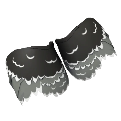 Black and Grey White Tip Owl Wings