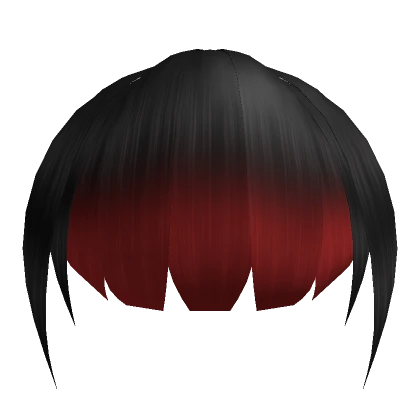 Black Scene Hair Eye Covering Bangs Red Fade