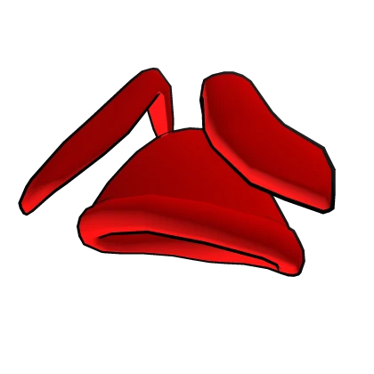 Extremely Red Bunny Hood