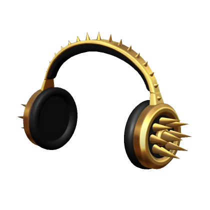 Gold Spiked Headphones