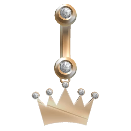 Crown Gold Belly Ring