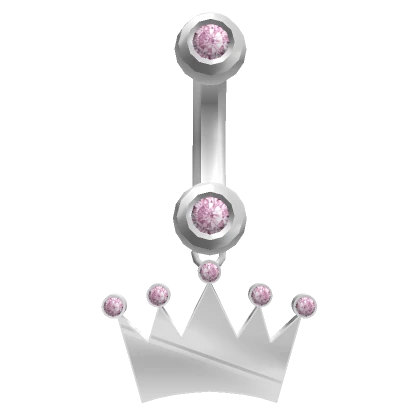 Crown Pink Belly Ring 