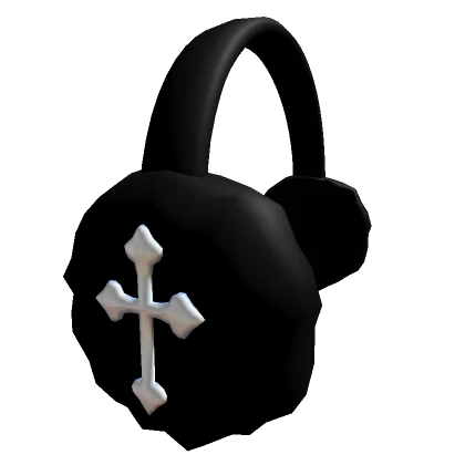 Black Earmuffs Y2K Cross