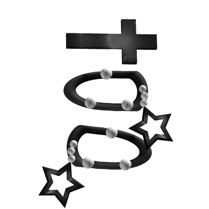 Black Cross and Star Clips