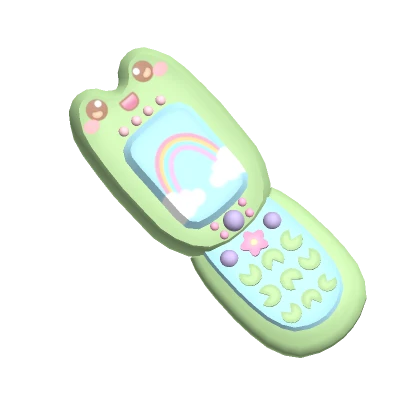 ♡ kawaii frog flip phone