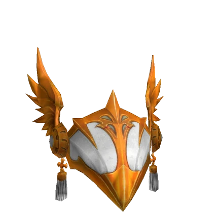 Orange Angelic Winged Helm