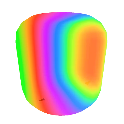 Rainbow Inverted Neon Head