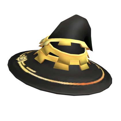 Gilded Clockwork Witch Hat