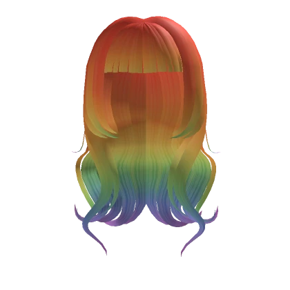 Rainbow Luscious Y2K Wavy Hair