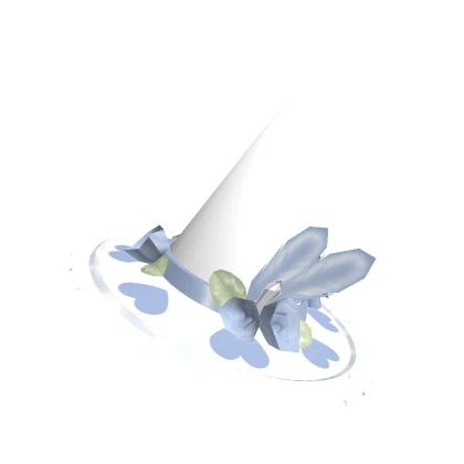 ♡ White And Blue Adorable Witch Hat