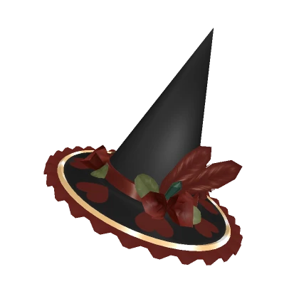 ♡ Black And Red Adorable Witch Hat