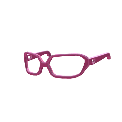 Heart Cutout Glasses in Hot Pink