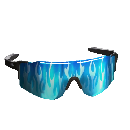 flaming blue tactical sunglasses