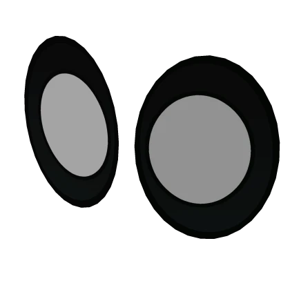 Giant Dark Cartoon Eyes - White