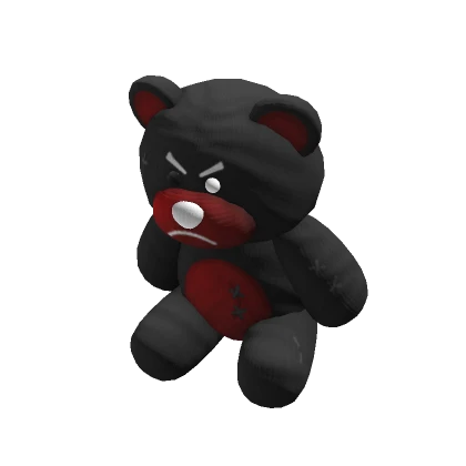 🐻 Evil Black and Red Bear Plushie