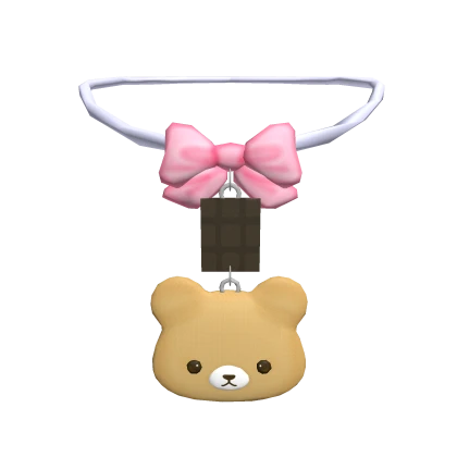 Kawaii Chocolate Bear Necklace