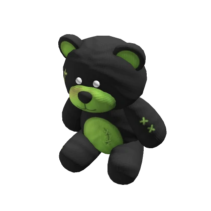 🐻 Lime and Black Bear Plushie