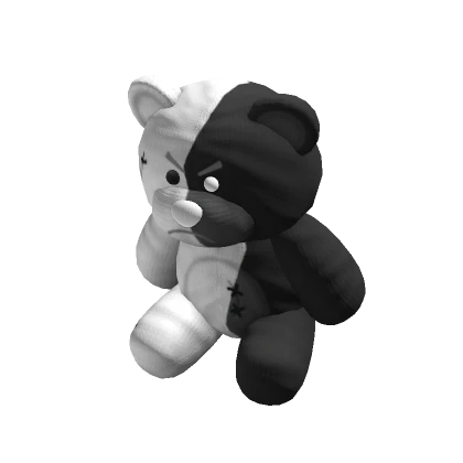 🐻 Evil Black and White Bear Plushie