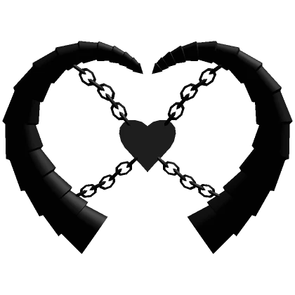 Valentine Black Heart Horns