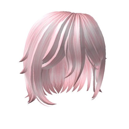 Short Wispy Pink Bob