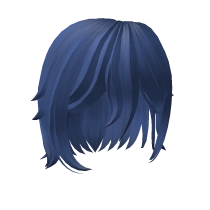 Short Wispy Blue Bob