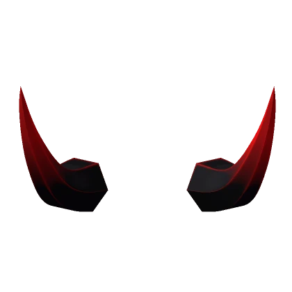 Black and Red Demon Horns