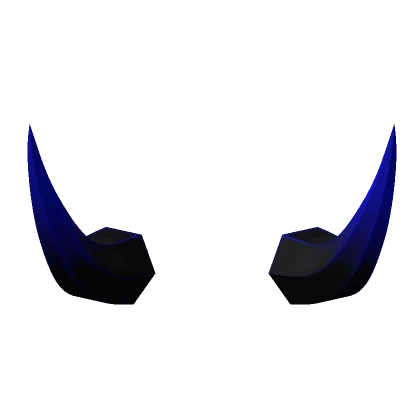 Black and Blue Demon Horns