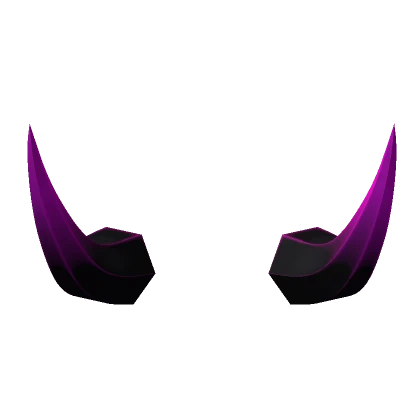 Black and Pink Demon Horns