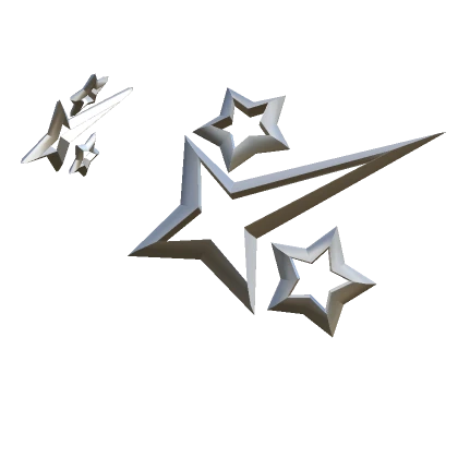 Silver Shooting Star Hair Clips