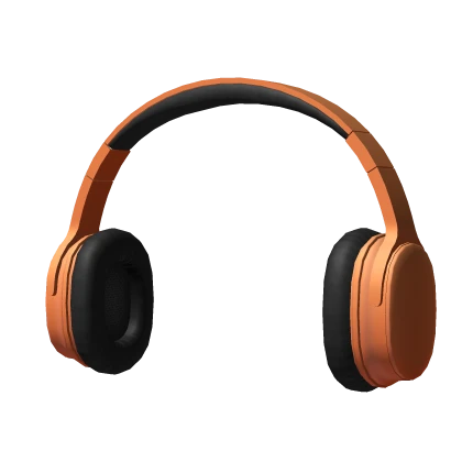 Dark Orange Headphones