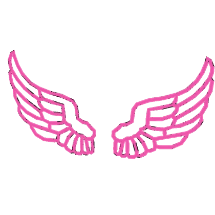 Pink Plastic Glitch Wings