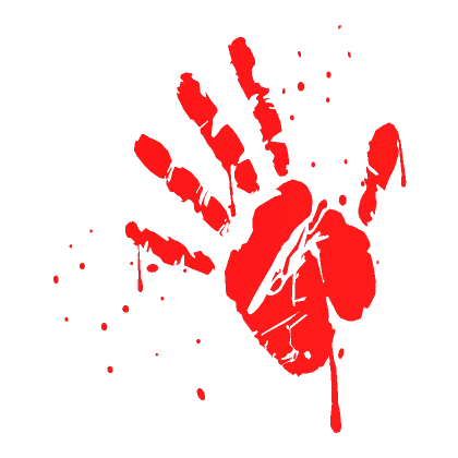 Halloween Hand Print - Red