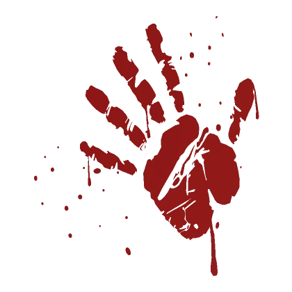 Halloween Hand Print - Dark Red