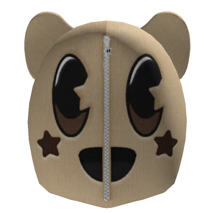 CUTE BEIGE Y2K STAR ZIP-UP HOODIE