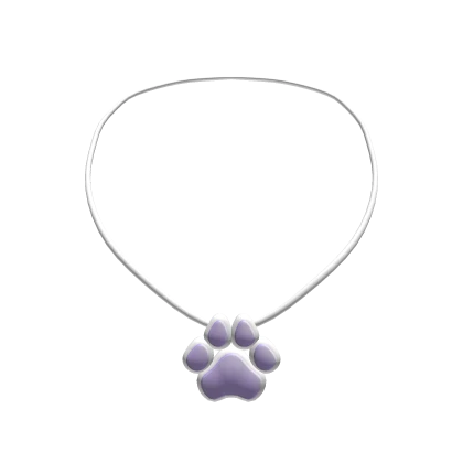 Pastel Purple & White Paw Necklace (3.0)