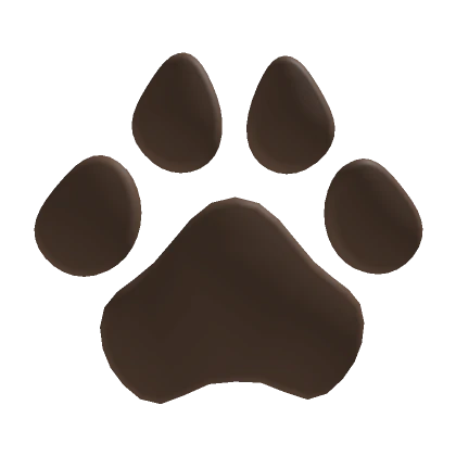 Brown Paw Face Sticker