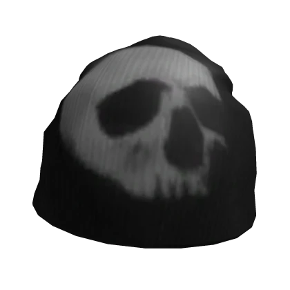 Grunge Black Skull Beanie