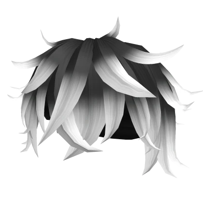 Gradient Black and white Anime hair