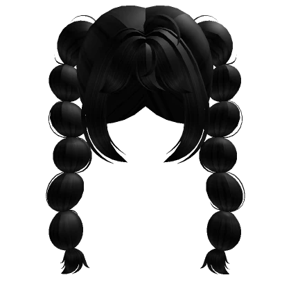 Messy anime bubble braids (black)