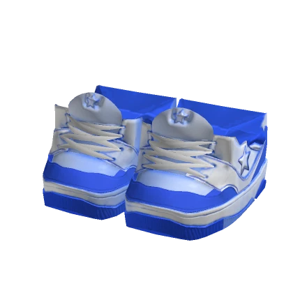 Y2K Blue Shooting Star Sneakers