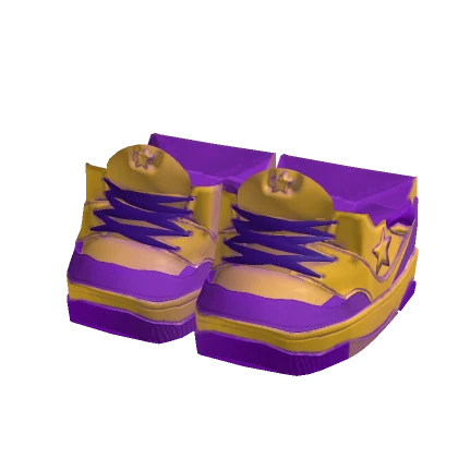 Y2K Purple / Yellow Shooting Star Sneakers